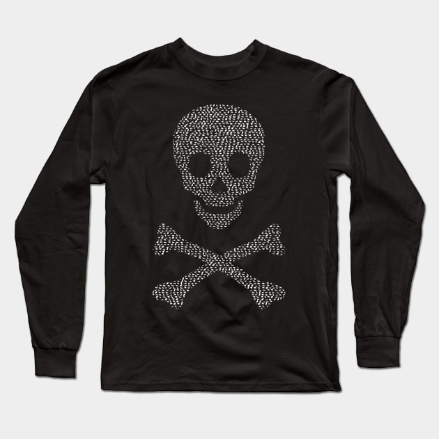 Cats Skull and Crossbones Long Sleeve T-Shirt by Muzehack